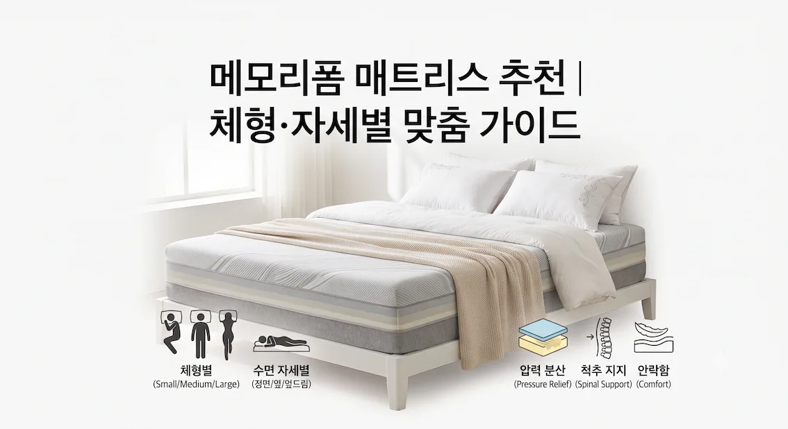 메모리폼 매트리스 추천 | 체형·자세별 맞춤 가이드